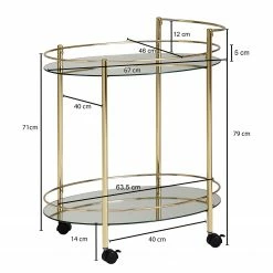 Jack & Alice Servierwagen Gowlan - Glas / Metall - Gold 9 Jack & Alice Servierwagen Gowlan - Glas / Metall - Gold -Wohnzimmermöbel boutique en ligne 1000194322 200108 10063300713 SKETCH DETAILS P000000001000194322 sketch