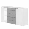 Fresh to go Kommode Arizona - Weiß / Hellgrau - Breite: 139 cm