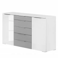 Fresh to go Kommode Arizona - Weiß / Hellgrau - Breite: 139 cm