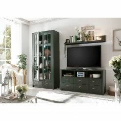 Ridgevalley Vitrinenschrank Beauville - Moosgrün / Gold -Wohnzimmermöbel boutique en ligne 1000196332 191127 09003400062 MOOD DETAILS P000000001000196332 mood