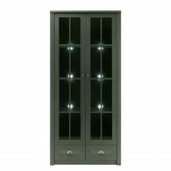 Ridgevalley Vitrinenschrank Beauville - Moosgrün / Gold -Wohnzimmermöbel boutique en ligne 1000196332 191127 09003400063 DETAILS P000000001000196332