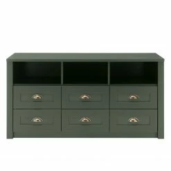 Ridgevalley TV-Lowboard Beauville I - Moosgrün / Gold -Wohnzimmermöbel boutique en ligne 1000196333 191127 09003600071 DETAILS P000000001000196333