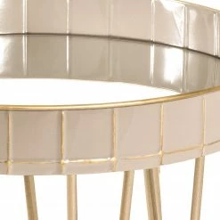 Norrwood Beistelltisch Krokvik I - Glas / Metall - Sandgrau -Wohnzimmermöbel boutique en ligne 1000196428 191211 14162600008 DETAILS P000000001000196428