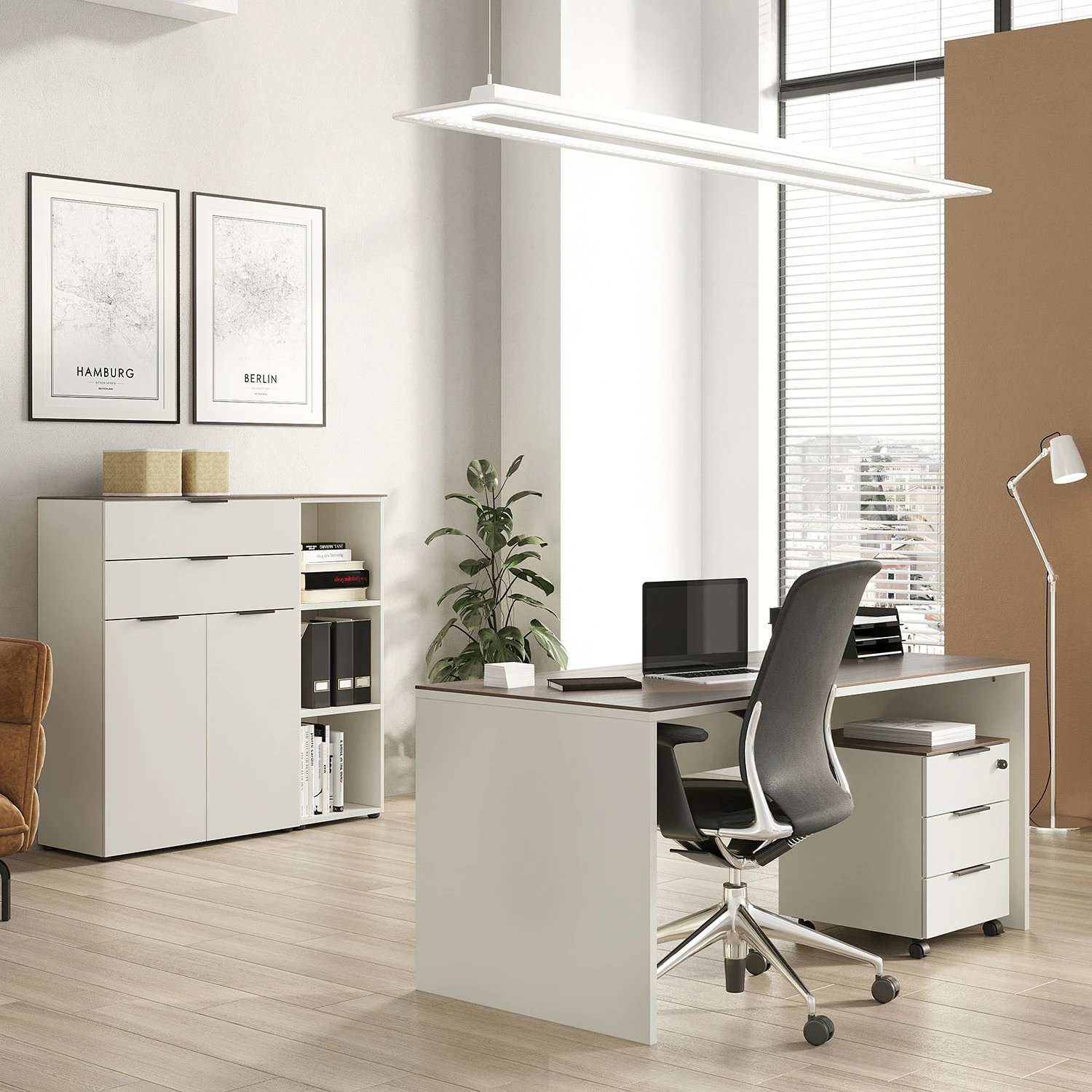 Germania Aktenregal Ancona I - Kaschmir / Nussbaum Dekor 3 Germania Aktenregal Ancona I - Kaschmir / Nussbaum Dekor – Bild 3