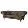 Maison Belfort Sofa Callas (3-Sitzer) - Microfaser - Braungrau