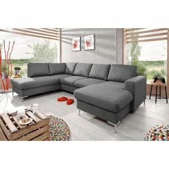 Fredriks Wohnlandschaft Sagata - Webstoff - Grau - Ottomane davorstehend links - Bettkasten - Schlaffunktion für dauerhafte Nutzung 13 Fredriks Wohnlandschaft Sagata - Webstoff - Grau - Ottomane davorstehend links - Bettkasten - Schlaffunktion für dauerhafte Nutzung -Wohnzimmermöbel boutique en ligne 1000198259 200330 16522900138 MOOD DETAILS P000000001000198259 mood