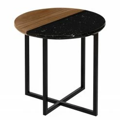 Temahome Beistelltisch Sonata - Marmor / Stahl - Walnuss / Schwarz 17 Temahome Beistelltisch Sonata - Marmor / Stahl - Walnuss / Schwarz -Wohnzimmermöbel boutique en ligne 1000198867 191209 09463400078 DETAILS P000000001000198867