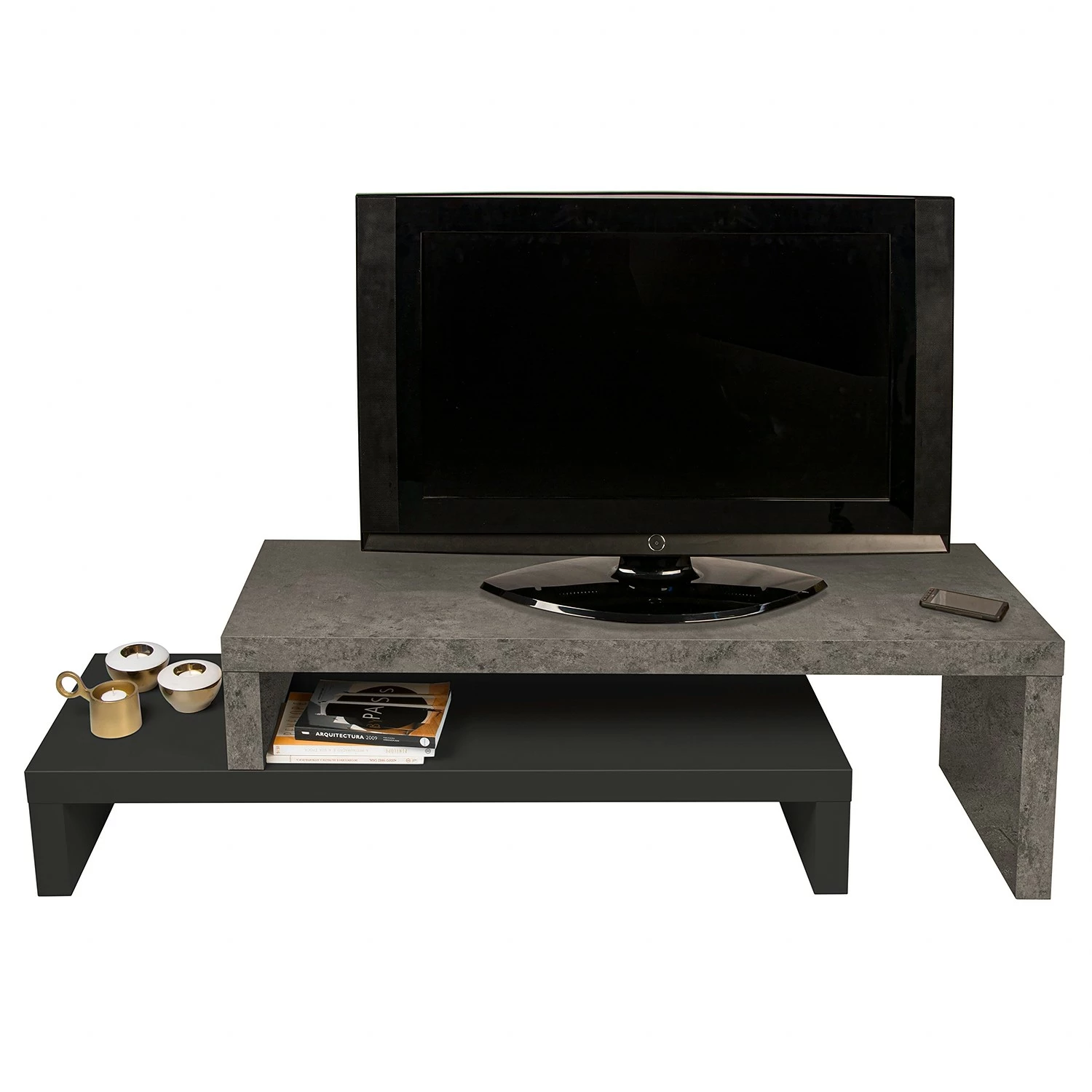 Temahome TV-Rack Detroit II - Beton Dekor / Schwarz 8 Temahome TV-Rack Detroit II - Beton Dekor / Schwarz – Bild 8