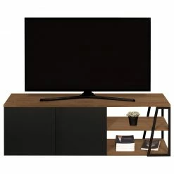 Temahome TV-Lowboard Albi - Echtholzfurnier - Walnuss / Schwarz -Wohnzimmermöbel boutique en ligne 1000198879 191209 09464500190 DETAILS P000000001000198879