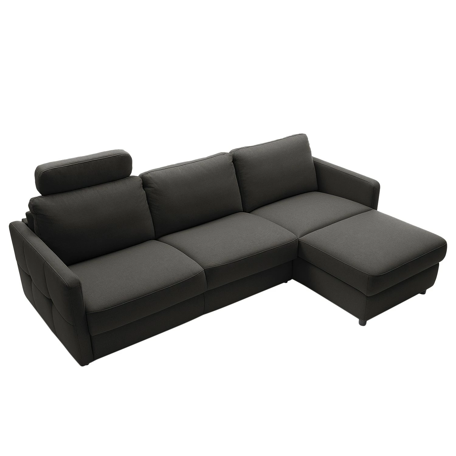 Fredriks Ecksofa Barbon - Flachgewebe - Anthrazit - Breite: 256 cm - Longchair davorstehend rechts 6 Fredriks Ecksofa Barbon - Flachgewebe - Anthrazit - Breite: 256 cm - Longchair davorstehend rechts – Bild 6