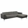 Fredriks Ecksofa Basin I - Webstoff - Dunkelgrau - Longchair davorstehend rechts