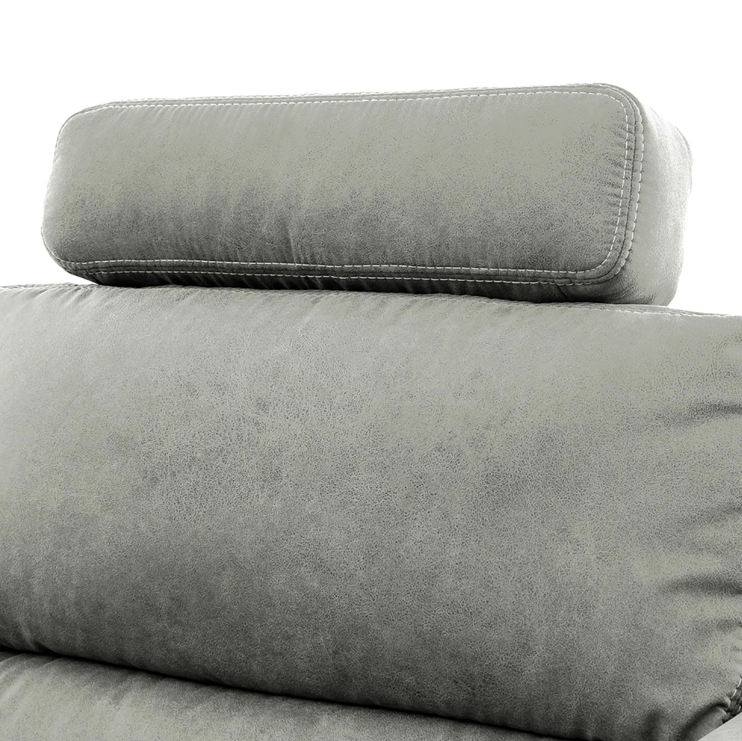 Ars Natura Wohnlandschaften Korfi - Microfaser - Platin - Ottomane davorstehend links - Mit Kopfstütze 9 Ars Natura Wohnlandschaften Korfi - Microfaser - Platin - Ottomane davorstehend links - Mit Kopfstütze – Bild 9