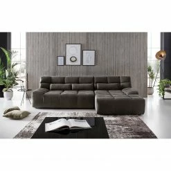 Loftscape Ecksofa Hanko - Microfaser - Anthrazit - Longchair davorstehend rechts -Wohnzimmermöbel boutique en ligne 1000200069 200224 14593400519 MOOD DETAILS P000000001000200069 mood