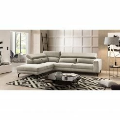 Fredriks Ecksofa Brodi - Microfaser - Lichtgrau - Ottomane davorstehend links -Wohnzimmermöbel boutique en ligne 1000200089 200224 15000200700 MOOD DETAILS P000000001000200089 mood