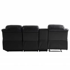 Modoform Ecksofa Mendis - Kunstleder - Schwarz - Ottomane davorstehend rechts -Wohnzimmermöbel boutique en ligne 1000200110 200730 06131200018 DETAILS P000000001000200110