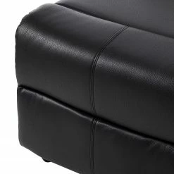 Modoform Ecksofa Mendis - Kunstleder - Schwarz - Ottomane davorstehend rechts -Wohnzimmermöbel boutique en ligne 1000200110 200730 06131600022 DETAILS P000000001000200110