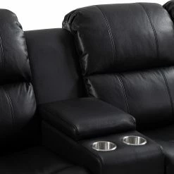 Modoform Ecksofa Mendis - Kunstleder - Schwarz - Ottomane davorstehend rechts -Wohnzimmermöbel boutique en ligne 1000200110 200730 06131700023 DETAILS P000000001000200110