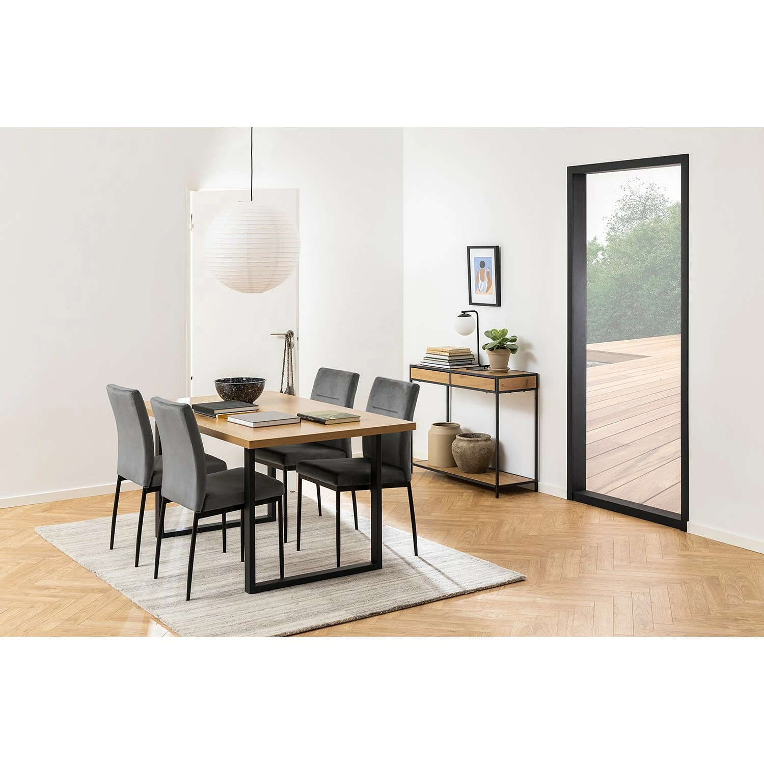 Red Living Konsolentisch Coogee - Wildeiche Dekor / Schwarz 2 Red Living Konsolentisch Coogee - Wildeiche Dekor / Schwarz – Bild 2