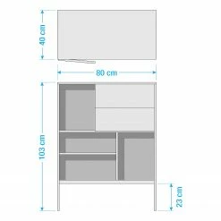 Red Living Kommode Coogee II - Wildeiche Dekor / Schwarz -Wohnzimmermöbel boutique en ligne 1000200158 211018 083456000523 SKETCH DETAILS P000000001000200158 sketch