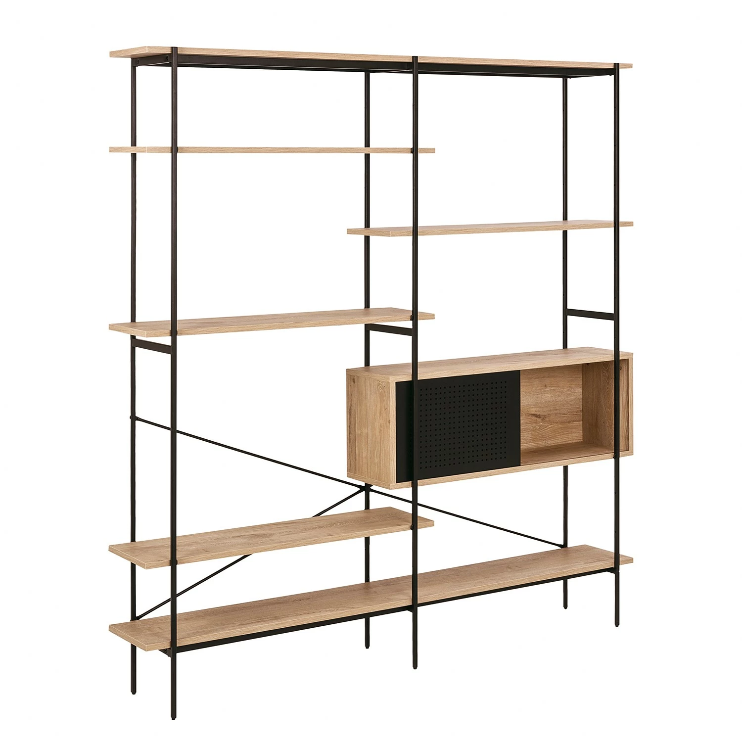 Norrwood Regal Alsace - Wildeiche Dekor / Schwarz 1 Norrwood Regal Alsace - Wildeiche Dekor / Schwarz