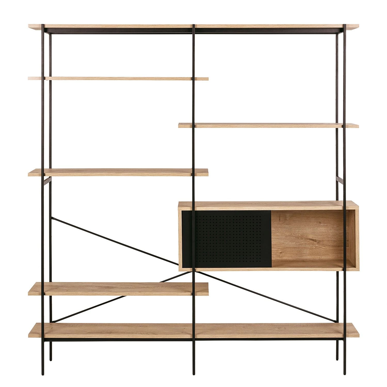 Norrwood Regal Alsace - Wildeiche Dekor / Schwarz 4 Norrwood Regal Alsace - Wildeiche Dekor / Schwarz – Bild 4