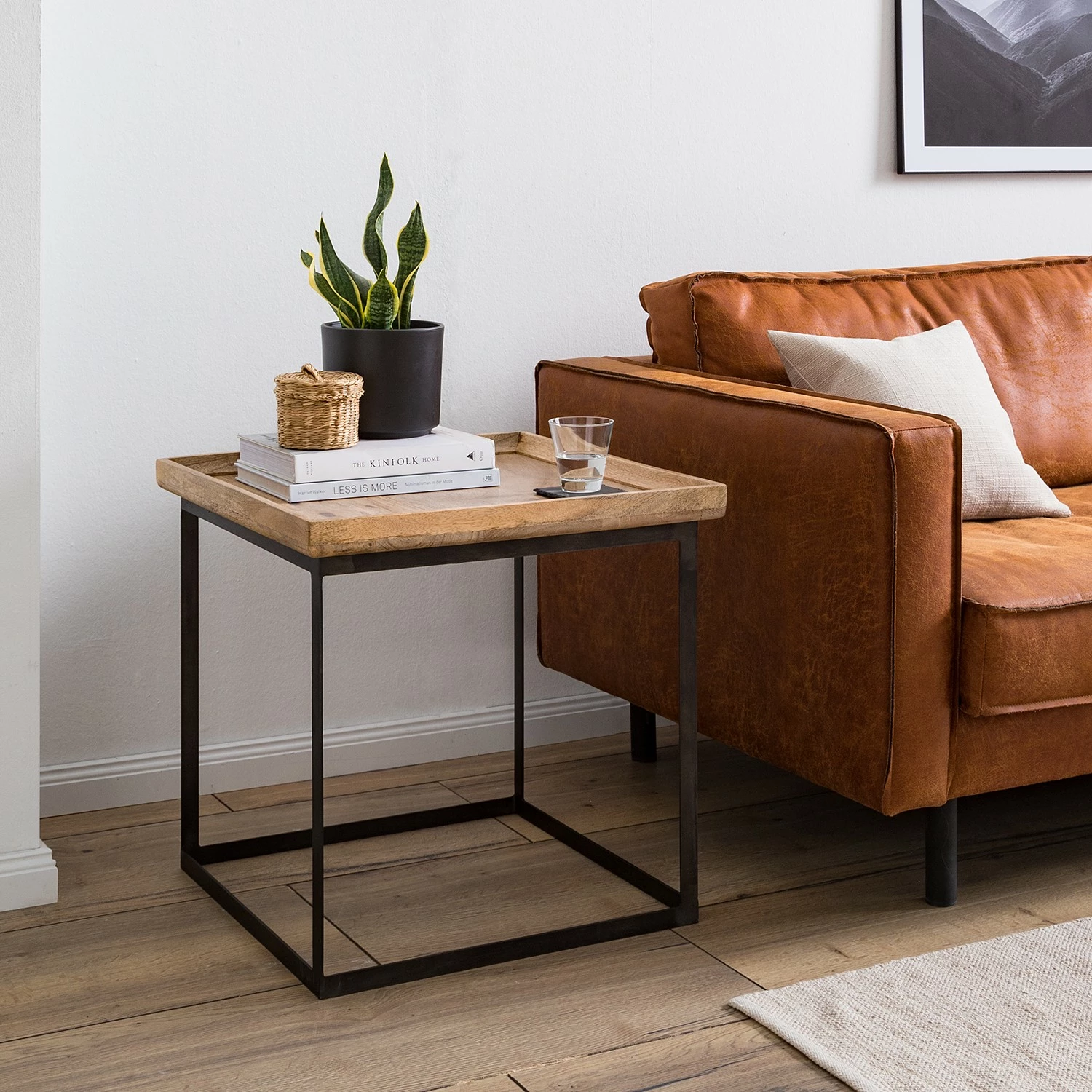 Naturoo Beistelltisch Messina - Mango massiv / Metall - Mango / Schwarz 2 Naturoo Beistelltisch Messina - Mango massiv / Metall - Mango / Schwarz – Bild 2