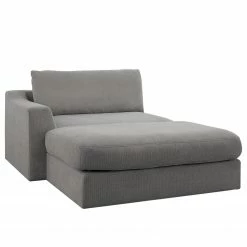 Fredriks Recamiere Dixwell - Flachgewebe - Grau - Armlehne davorstehend links