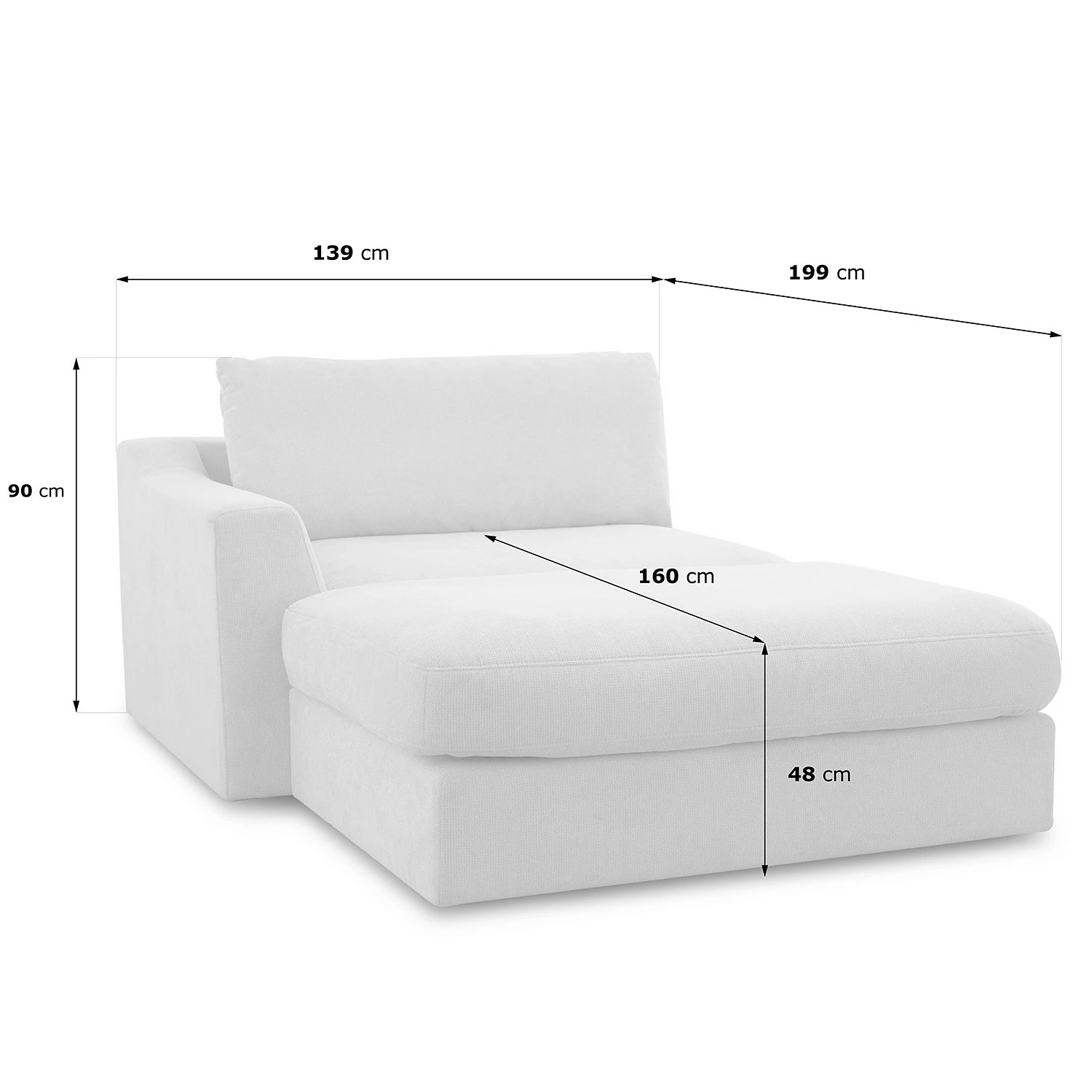 Fredriks Recamiere Dixwell - Flachgewebe - Grau - Armlehne davorstehend links 12 Fredriks Recamiere Dixwell - Flachgewebe - Grau - Armlehne davorstehend links – Bild 12