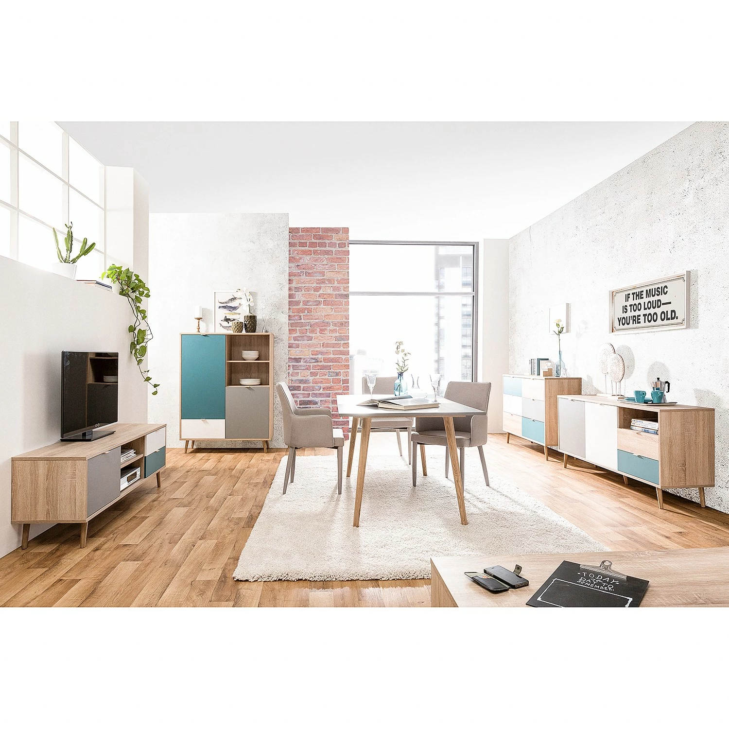 Norrwood Highboard Bibury - Mehrfarbig / Eiche Sonoma Dekor 4 Norrwood Highboard Bibury - Mehrfarbig / Eiche Sonoma Dekor – Bild 4