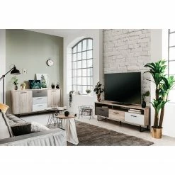 Norrwood TV-Lowboard Brookton - Mehrfarbig / Eiche Dekor -Wohnzimmermöbel boutique en ligne 1000202464 200124 09543600205 MOOD DETAILS P000000001000202464 mood