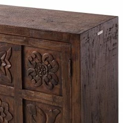 Wolf-Möbel Kommode Carving - Akazie massiv / Metall - Akazie / Schwarz -Wohnzimmermöbel boutique en ligne 1000202474 201008 14583000009 DETAILS P000000001000202474