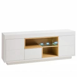 Loftscape TV-Lowboard Kuusaa - Weiß / Eiche Dekor - Breite: 168 cm 5 Loftscape TV-Lowboard Kuusaa - Weiß / Eiche Dekor - Breite: 168 cm -Wohnzimmermöbel boutique en ligne 1000202506 200212 13211100092 DETAILS P000000001000202506