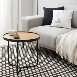 Fredriks Couchtischset Permet (2er-Set) - Echtholzfurnier - Eiche / Schwarz -Wohnzimmermöbel boutique en ligne 1000204348 200212 13333800008 MOOD DETAILS P000000001000204348 mood