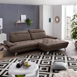 Fredriks Ecksofa Gorman - Microfaser - Taupe - Longchair davorstehend rechts - Schlaffunktion -Wohnzimmermöbel boutique en ligne 1000205237 200310 12355301026 MOOD DETAILS P000000001000205237 mood