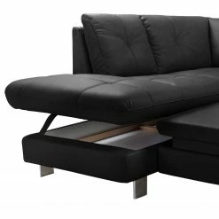 Fredriks Ecksofa NoDa - Echtleder - Schwarz - Ottomane davorstehend links - Schlaffunktion - Bettkasten -Wohnzimmermöbel boutique en ligne 1000205259 200310 12361601242 DETAILS P000000001000205259