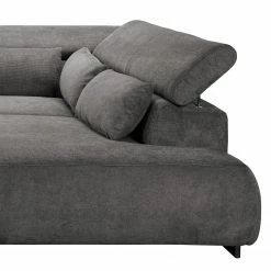 Fredriks Ecksofa Dolton - Microfaser - Grau - Ottomane davorstehend rechts -Wohnzimmermöbel boutique en ligne 1000205291 200310 12365401582 DETAILS P000000001000205291