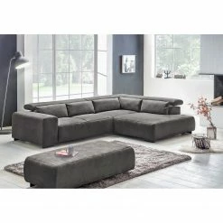 Fredriks Ecksofa Dolton - Microfaser - Grau - Ottomane davorstehend rechts -Wohnzimmermöbel boutique en ligne 1000205291 200622 14562000014 MOOD DETAILS P000000001000205291 mood