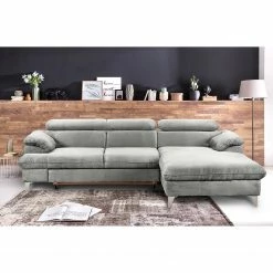 Fredriks Ecksofa Coto II - Microfaser - Lichtgrau - Longchair davorstehend rechts - Schlaffunktion - Bettkasten -Wohnzimmermöbel boutique en ligne 1000205294 200709 16584800111 MOOD DETAILS P000000001000205294 mood