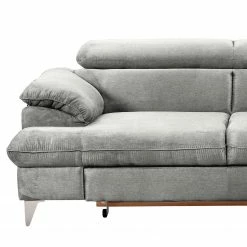 Fredriks Ecksofa Coto II - Microfaser - Lichtgrau - Longchair davorstehend rechts - Schlaffunktion - Bettkasten -Wohnzimmermöbel boutique en ligne 1000205294 200709 16584900114 DETAILS P000000001000205294