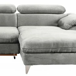 Fredriks Ecksofa Coto II - Microfaser - Lichtgrau - Longchair davorstehend rechts - Schlaffunktion - Bettkasten -Wohnzimmermöbel boutique en ligne 1000205294 200709 16585000115 DETAILS P000000001000205294