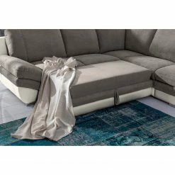 Fredriks Ecksofa Gerton - Kunstleder - Grauweiß - Ottomane davorstehend rechts -Wohnzimmermöbel boutique en ligne 1000205321 200310 12372001870 DETAILS P000000001000205321