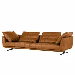 Naturoo Bigsofa Ruona - Echtleder - Mittelbraun - Breite: 300 cm