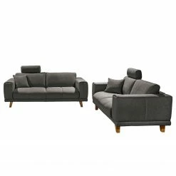 Ars Natura Polstergarnitur Pomos (3-2) - Webstoff - Lehm