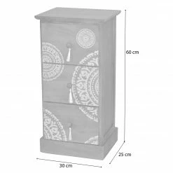 Ridgevalley Kommode Youx - Paulownia teilmassiv - Weiß / Gold - Höhe: 60 cm -Wohnzimmermöbel boutique en ligne 1000206266 200218 13102500010 SKETCH DETAILS P000000001000206266 sketch