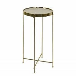 Norrwood Beistelltisch Noxon - Glas / Metall - Gold