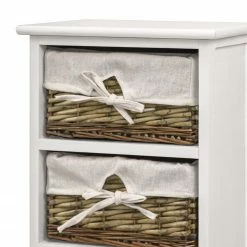 Ridgevalley Kommode Russy - Weiß / Hellbraun - 33 x 76 cm -Wohnzimmermöbel boutique en ligne 1000206277 200218 13102600064 DETAILS P000000001000206277