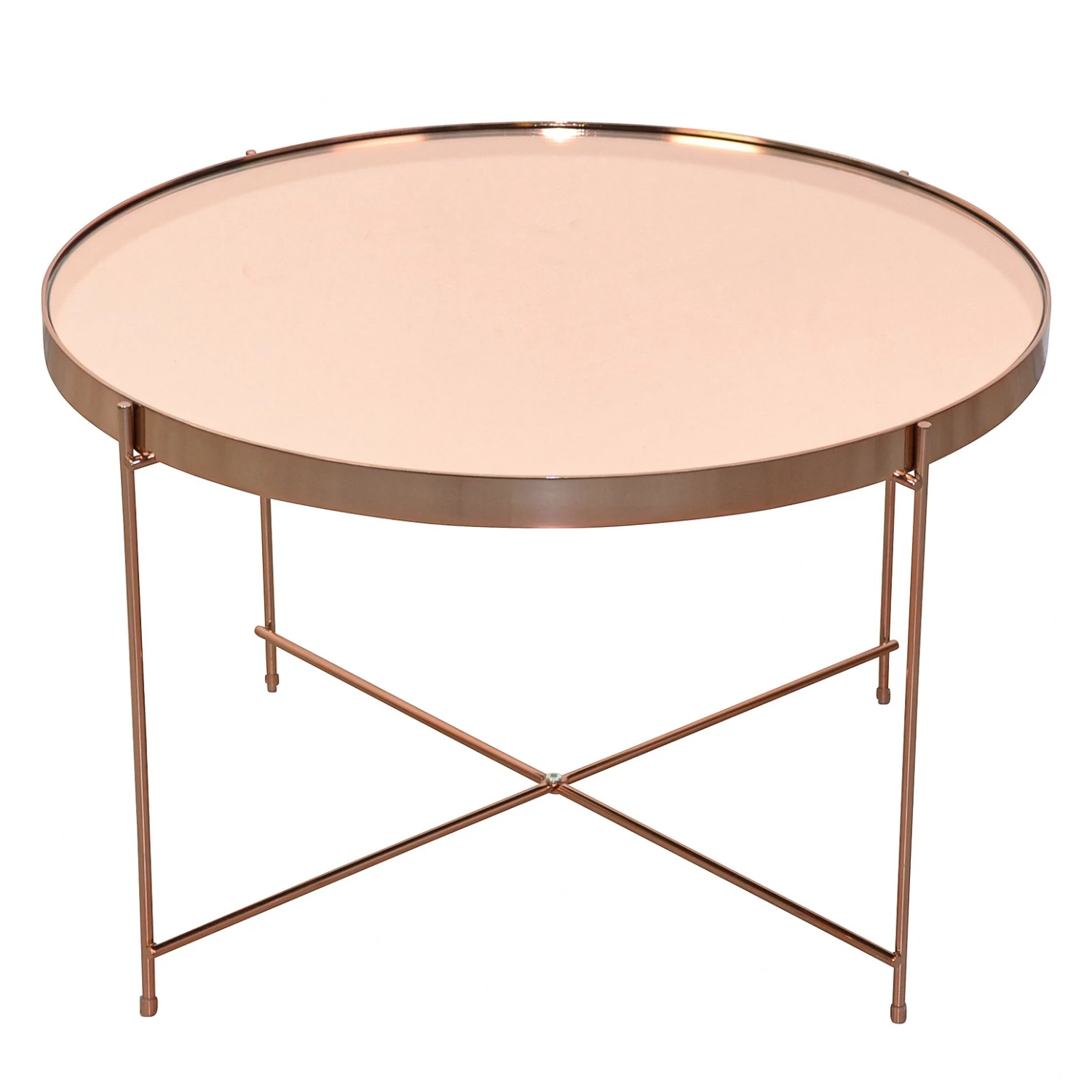 Norrwood Couchtisch Noxon - Glas / Metall - Roségold 3 Norrwood Couchtisch Noxon - Glas / Metall - Roségold – Bild 3