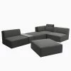 Tom Tailor Ecksofa Elements XII - Webstoff - Stoff TBO: 19 woven grey