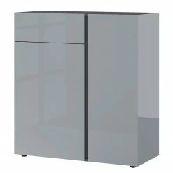 Germania Kommode Mesa II - Glas - Silbergrau / Graphit