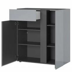 Germania Kommode Mesa II - Glas - Silbergrau / Graphit -Wohnzimmermöbel boutique en ligne 1000206712 200305 17323700251 DETAILS P000000001000206712